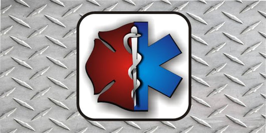 EMT And Firefighter On DP Photo License Plate