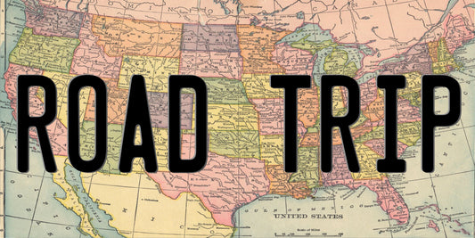 Road Trip Over Map Photo License Plate