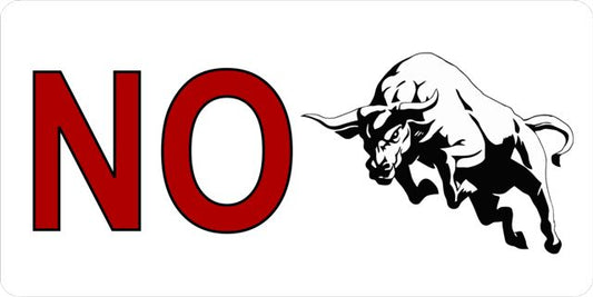 No Bull Photo License Plate