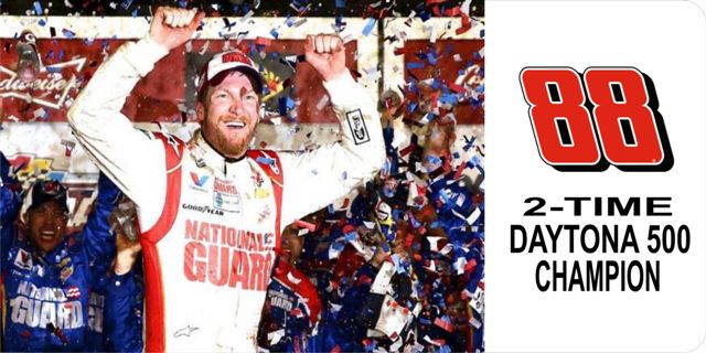 Dale Jr. #88 Two Time Daytona Champ Photo License Plate