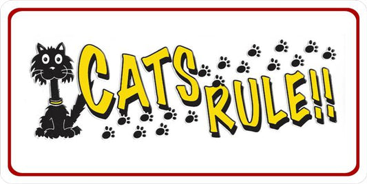 Cats Rule!! Photo License Plate