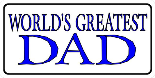 World's Greatest Dad Photo License Plate