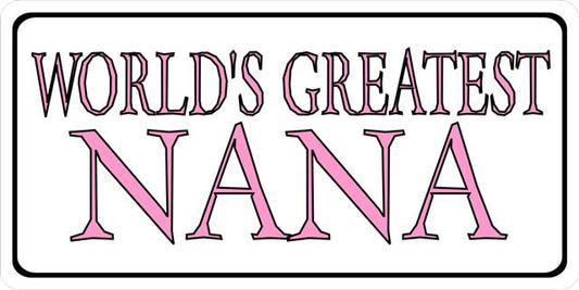 World's Greatest Nana Photo License Plate
