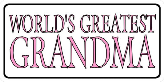 World's Greatest Grandma Photo License Plate
