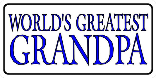 World's Greatest Grandpa Photo License Plate