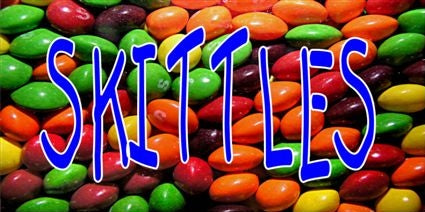 Skittles Photo License Plate