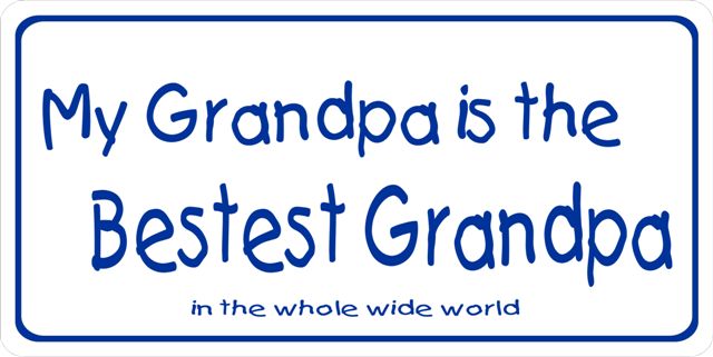 My Grandpa Is the Bestest Grandpa Photo License Plate