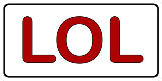LOL Photo License Plate