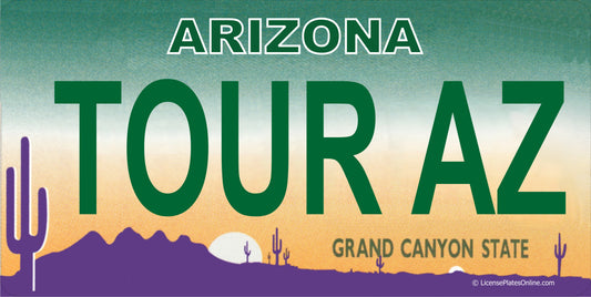 Arizona TOUR AZ Photo License Plate