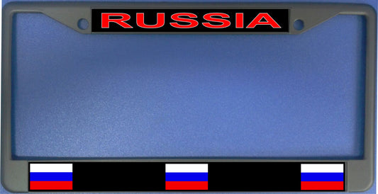 Russia Flag Photo License Plate Frame