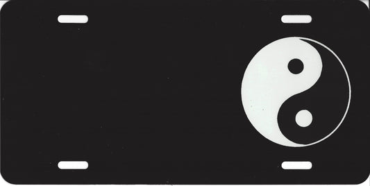 Offset Yin and Yang Photo License Plate