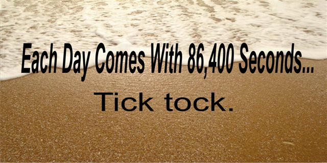 Each Day Comes With 86,400 Seconds ... Photo License Plate