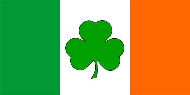 Ireland Flag With Shamrock Photo License Plate