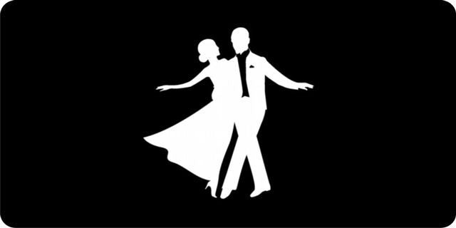Fred Astaire Dancing Logo Photo License Plate