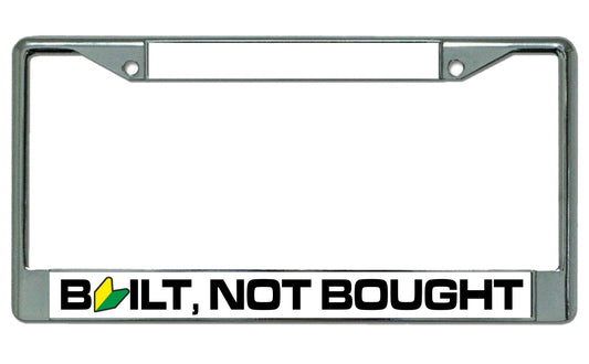 Built Not Bought With Logo Photo License Plate Frame