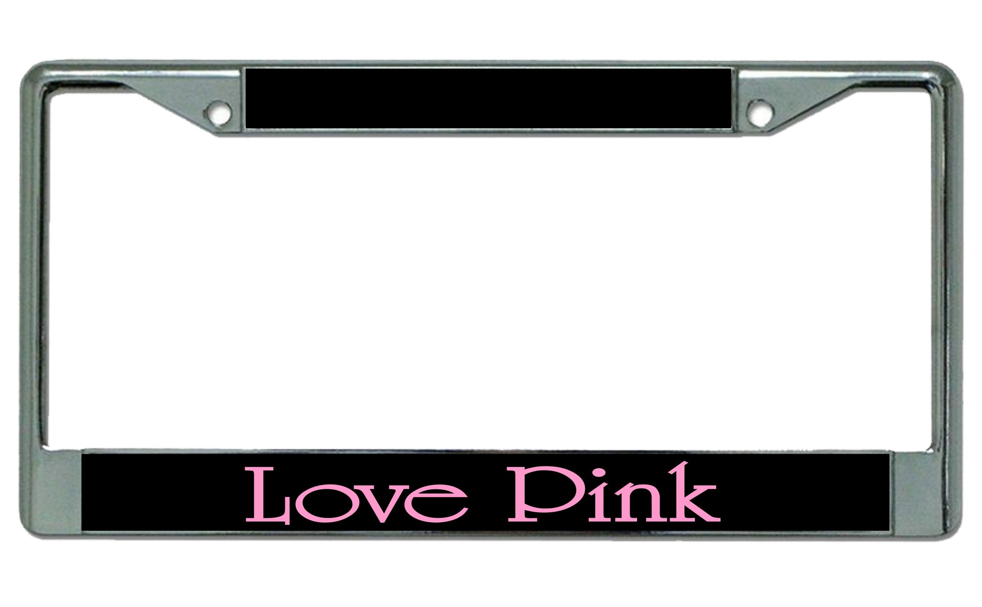 Love Pink Photo License Plate Frame