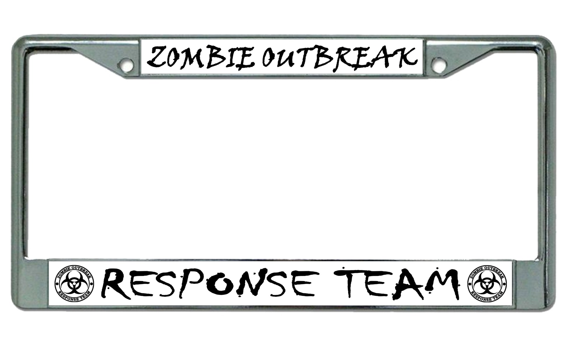Zombie Outbreak Response Team Photo License Plate Frame
