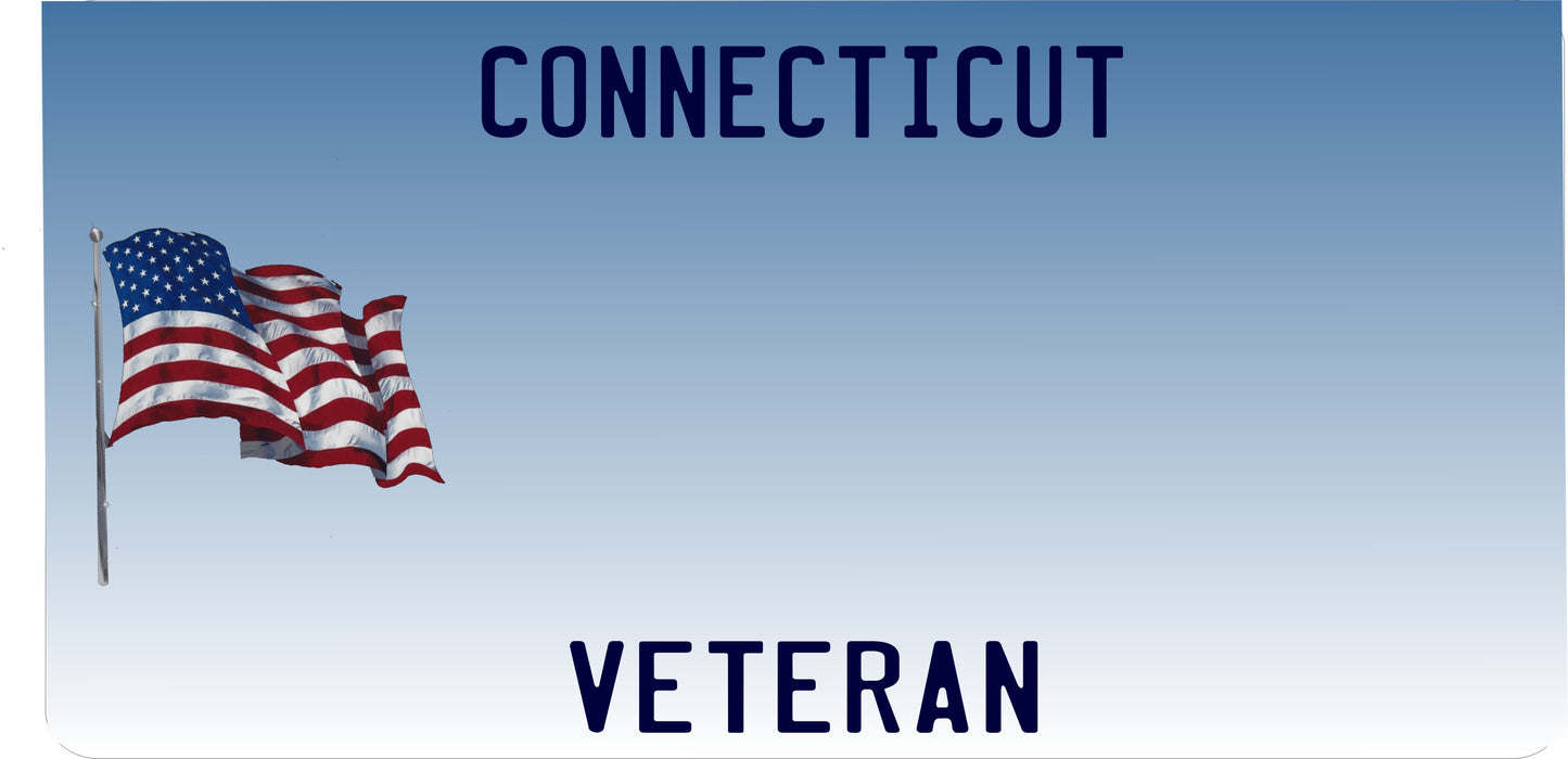 Connecticut Veteran State Look A Like Photo license Plate