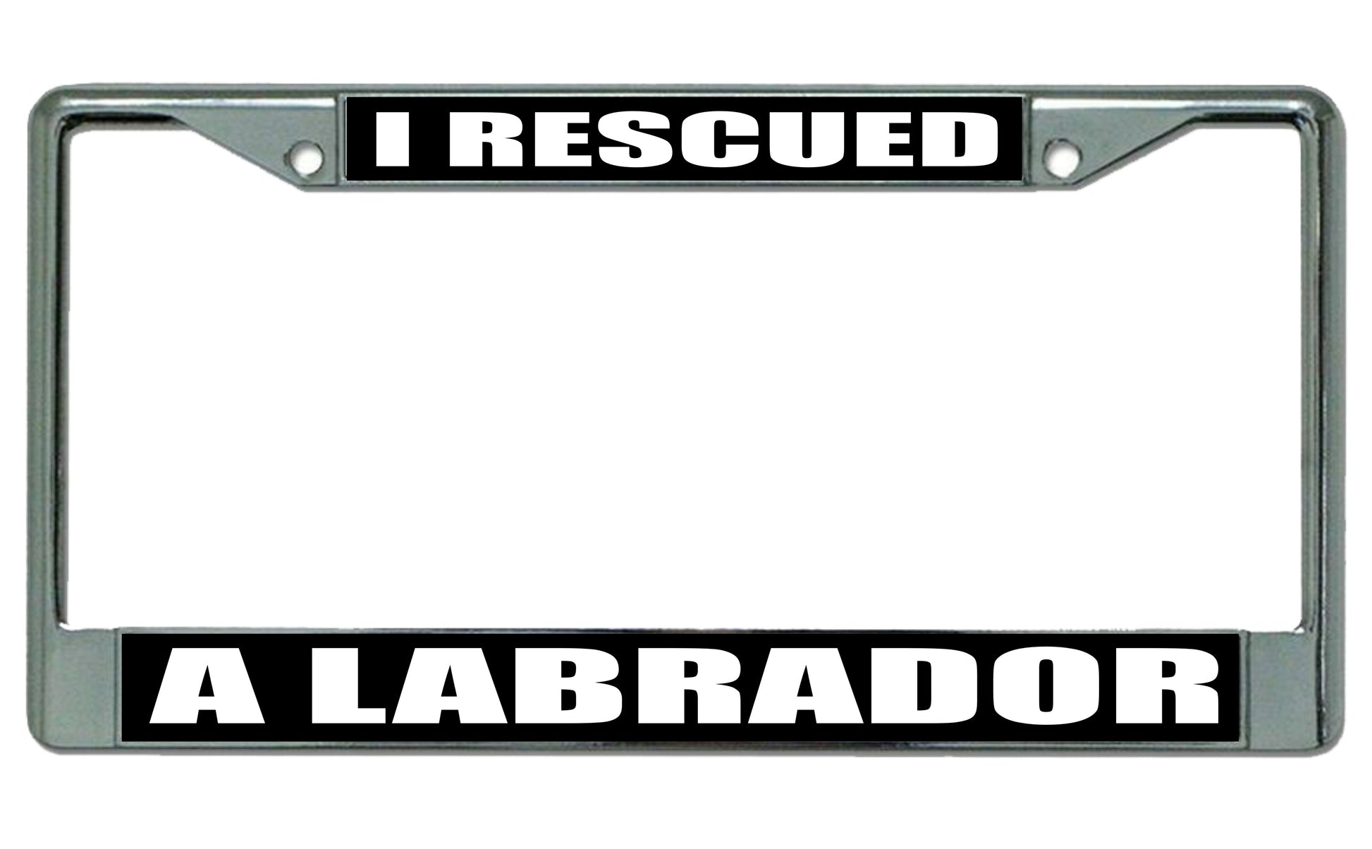 I Rescued A Labrador Photo License Plate Frame