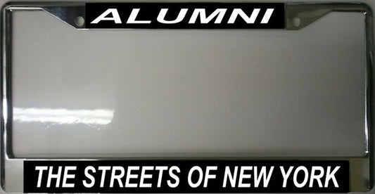 Streets Of New York Alumni Photo License Plate Frame