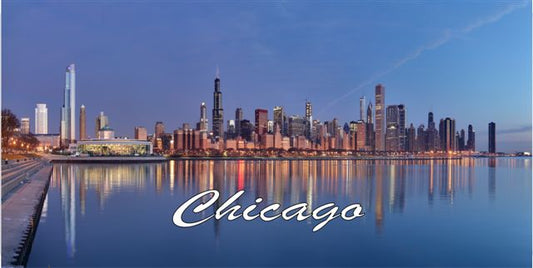 Chicago Skyline Photo License Plate