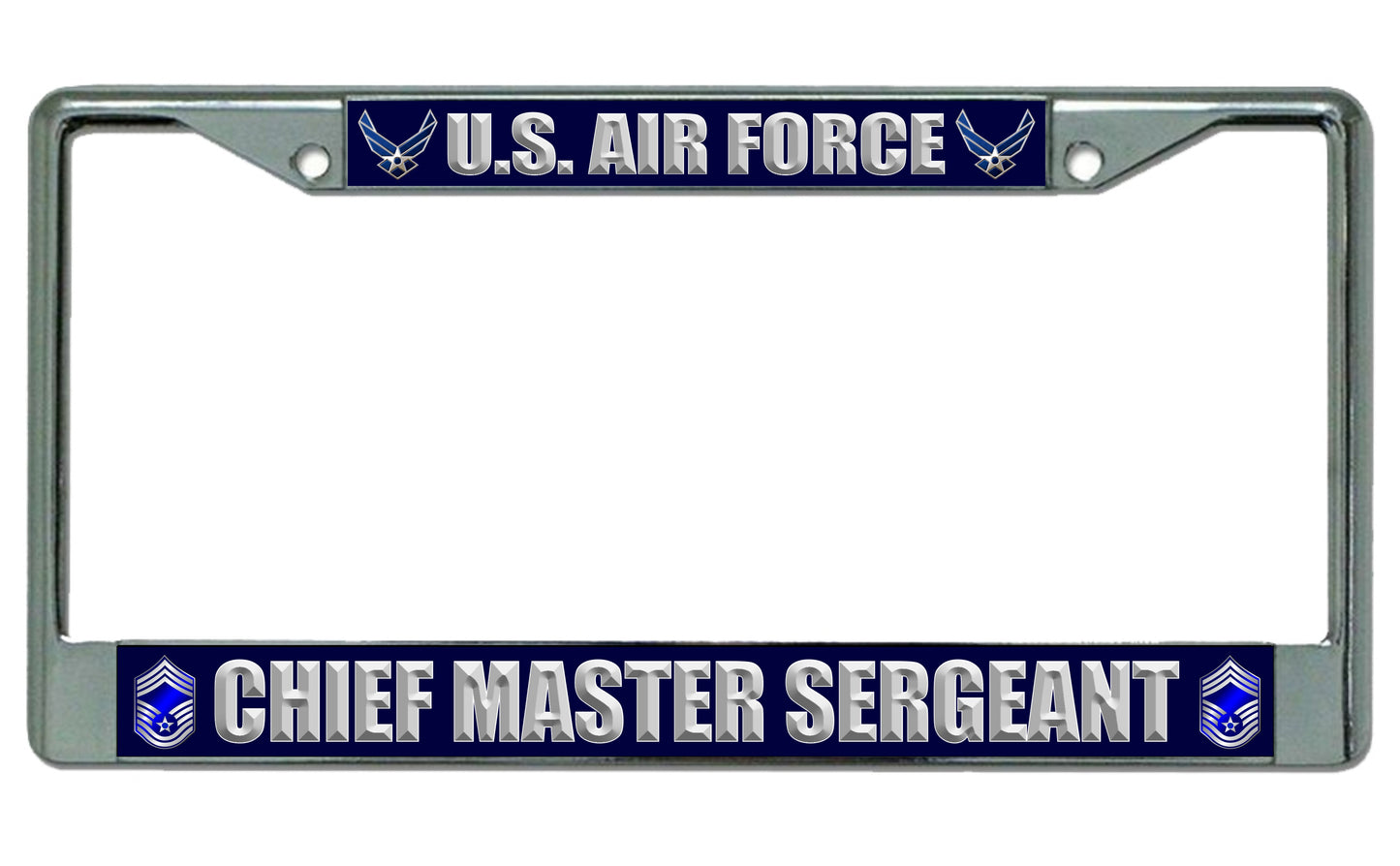 U.S. Air Force Chief Master Sergeant Photo License Plate Frame