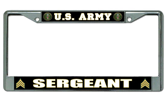 U.S. Army Sergeant Photo License Plate Frame