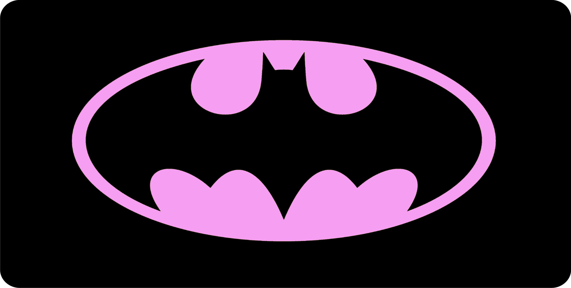 Pink Batman Logo Photo License Plate