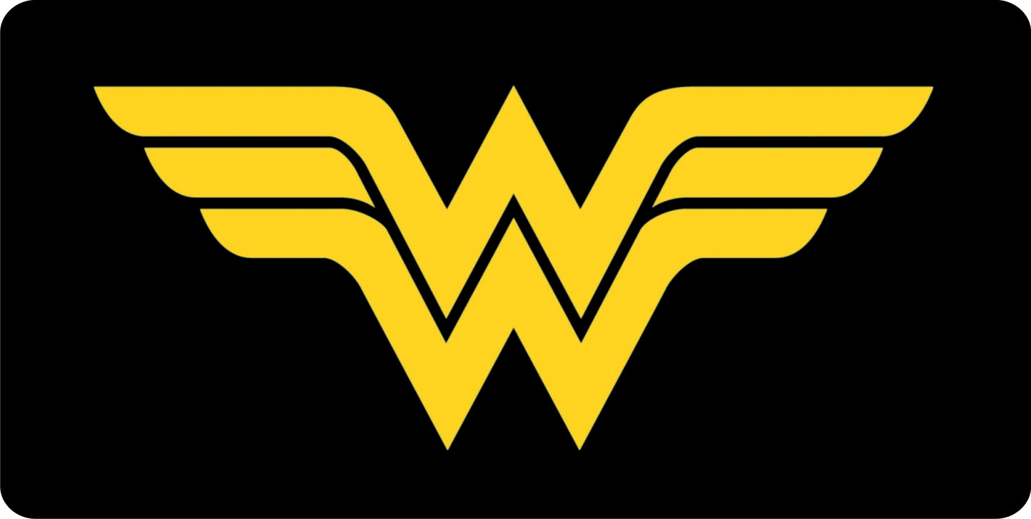 Wonder Woman Logo Photo License Plate