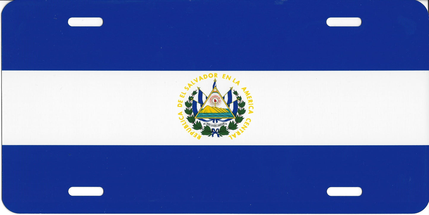 EL Salvador Flag Photo License Plate