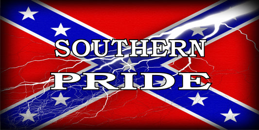 Southern Pride Confederate Rebel License Plate