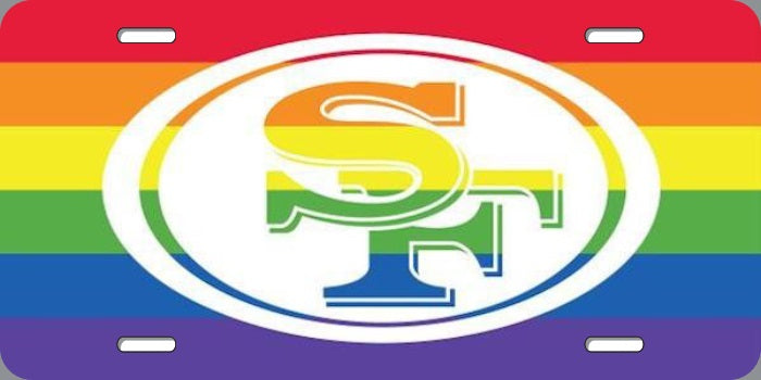 San Francisco Gay Pride Flag Photo License Plate