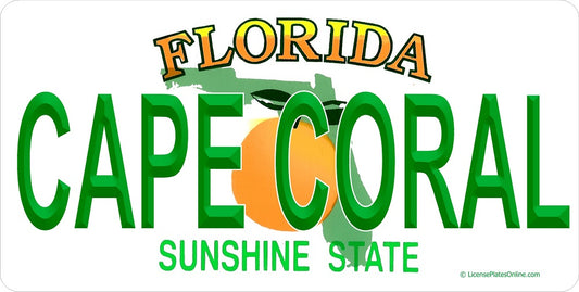 Florida Cape Coral State Look a Like Photo License Plate