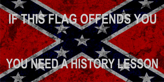 If This Flag Offends You Rebel Confederate Photo License Plate