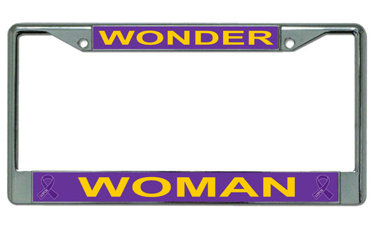 Wonder Woman Lupus Chrome License Plate Frame