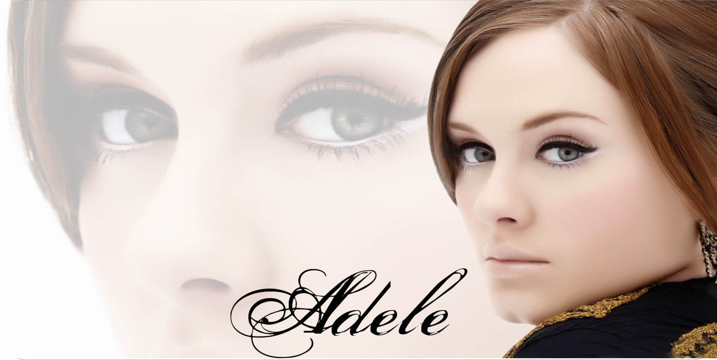 Adele Photo License Plate