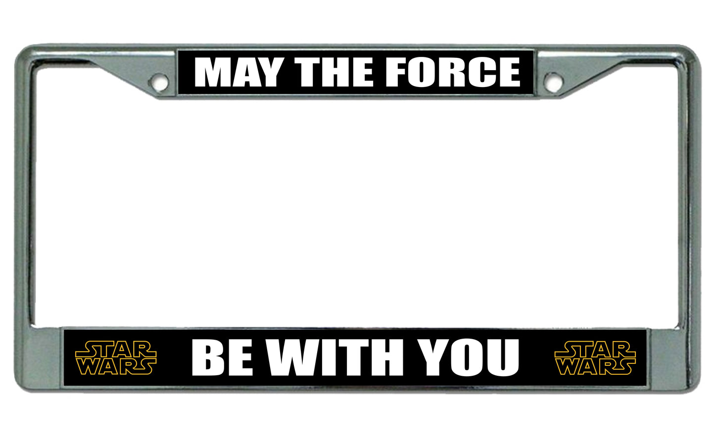 May The Force Be With You Star Wars Photo License Plate Frame