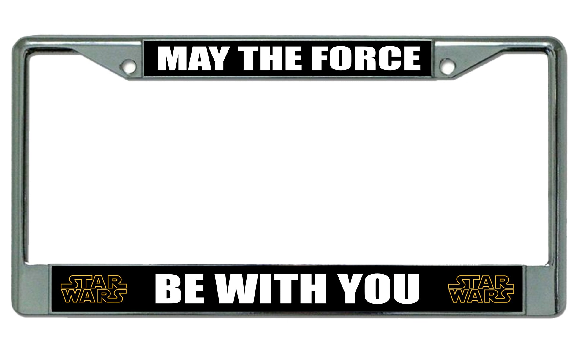 May The Force Be With You Star Wars Photo License Plate Frame
