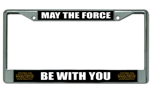 May The Force Be With You Star Wars Photo License Plate Frame