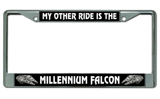 My Other Ride Is The Millennium Falcon Photo License Plate Frame