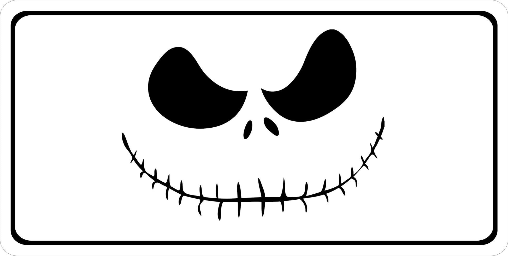 Jack Skellington Face Photo License Plate Frame