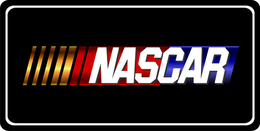 Nascar Black Photo License Plate