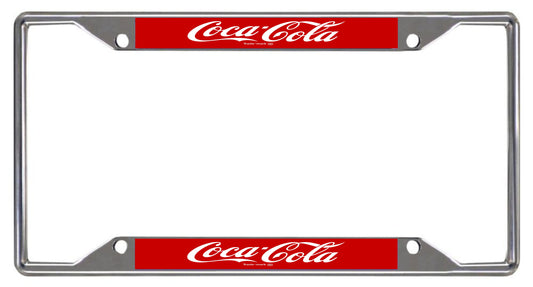 Coca Cola Single Logo 4 Hole Photo License Plate Frame