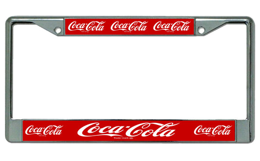 Coca Cola Multiple Logo Photo License Plate Frame