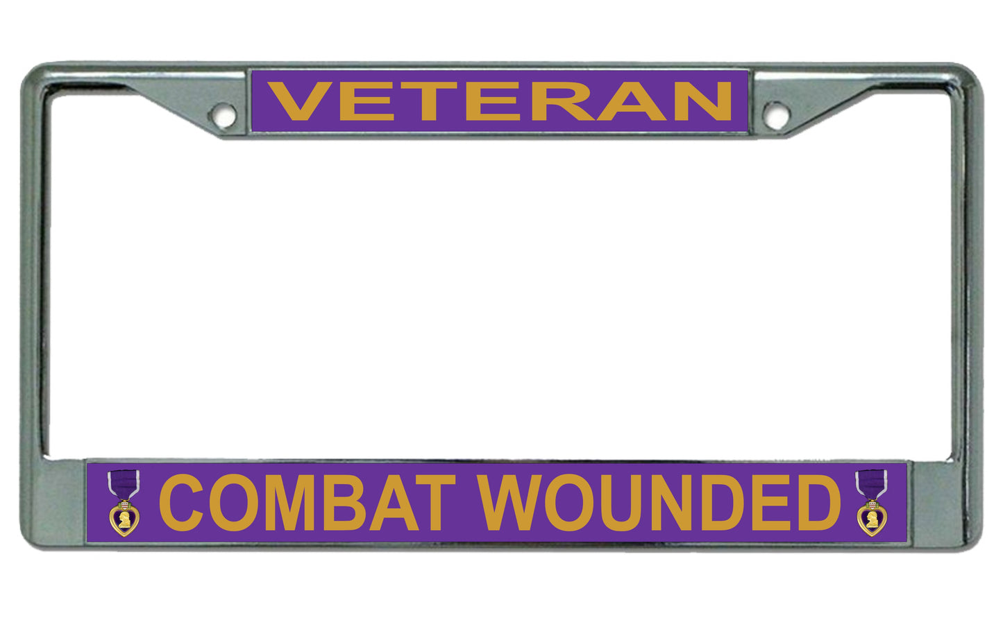 Combat Wounded Veteran Photo License Plate Frame