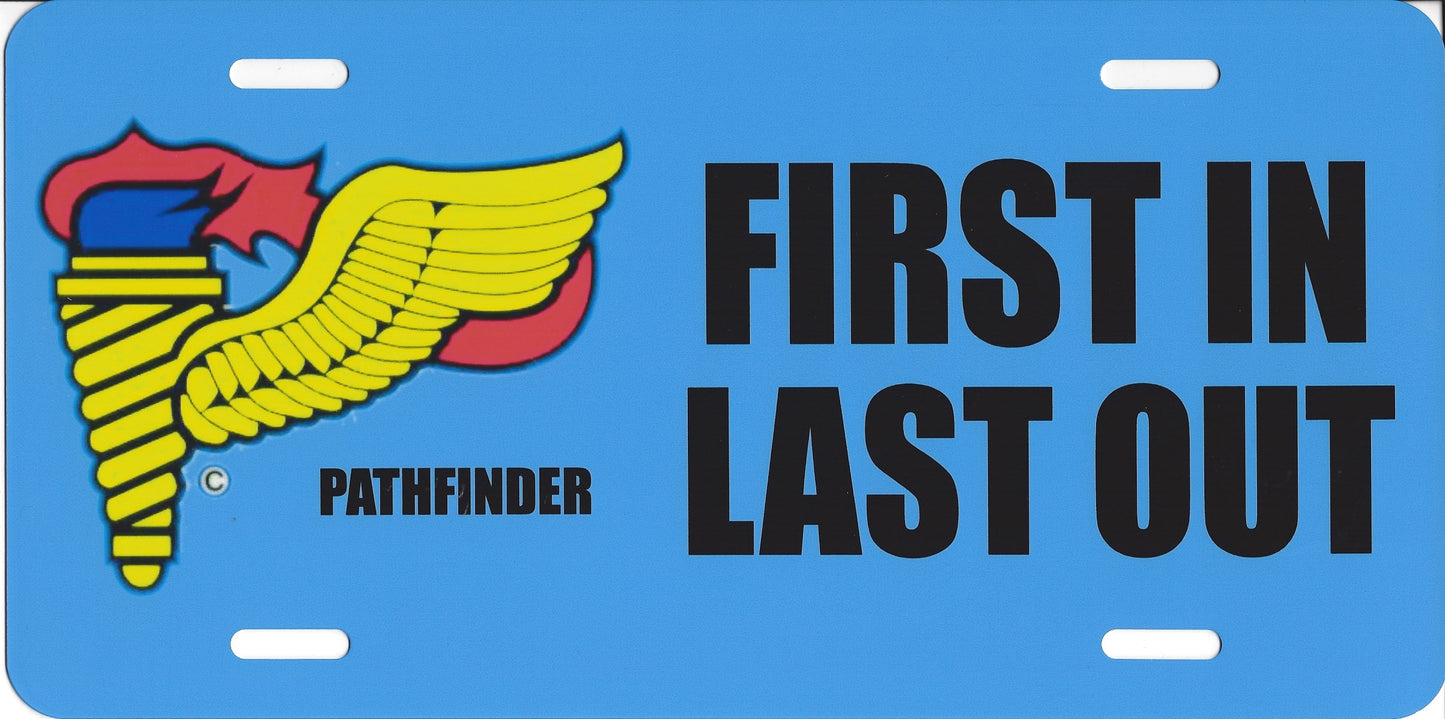 Pathfinder First In Last Out Photo License Plate