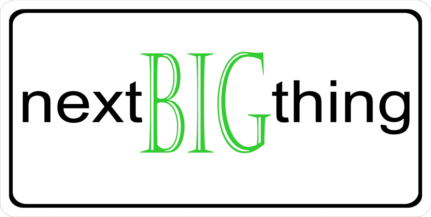 Next Big Thing Photo License Plate