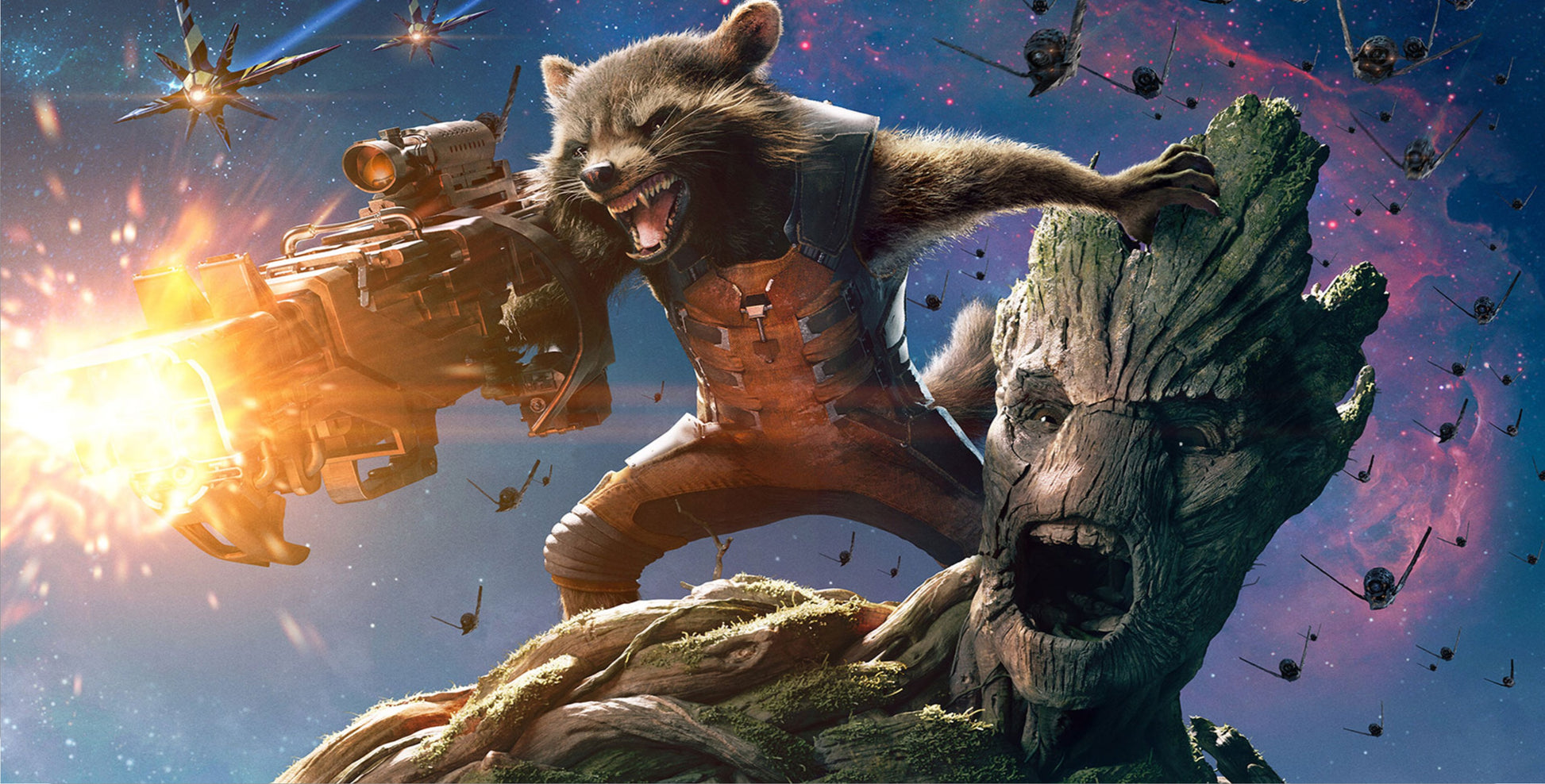 Guardians Rocket And Groot Photo License Plate