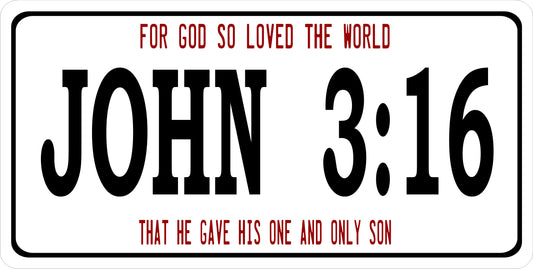 John 3:16 Photo License Plate