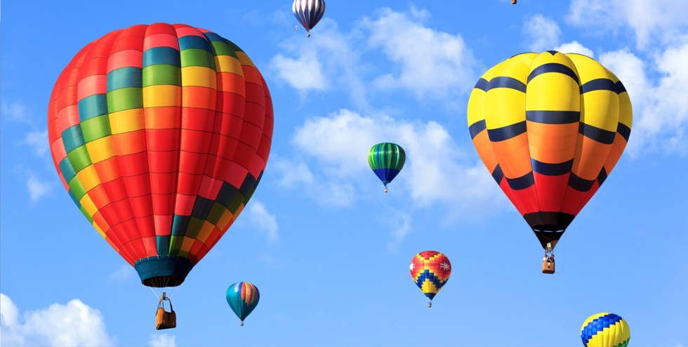 Air Balloons in the Clouds Photo License Plate